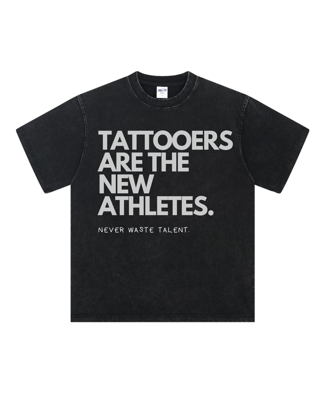 The New Athletes Tattoo Tee - Washed Black