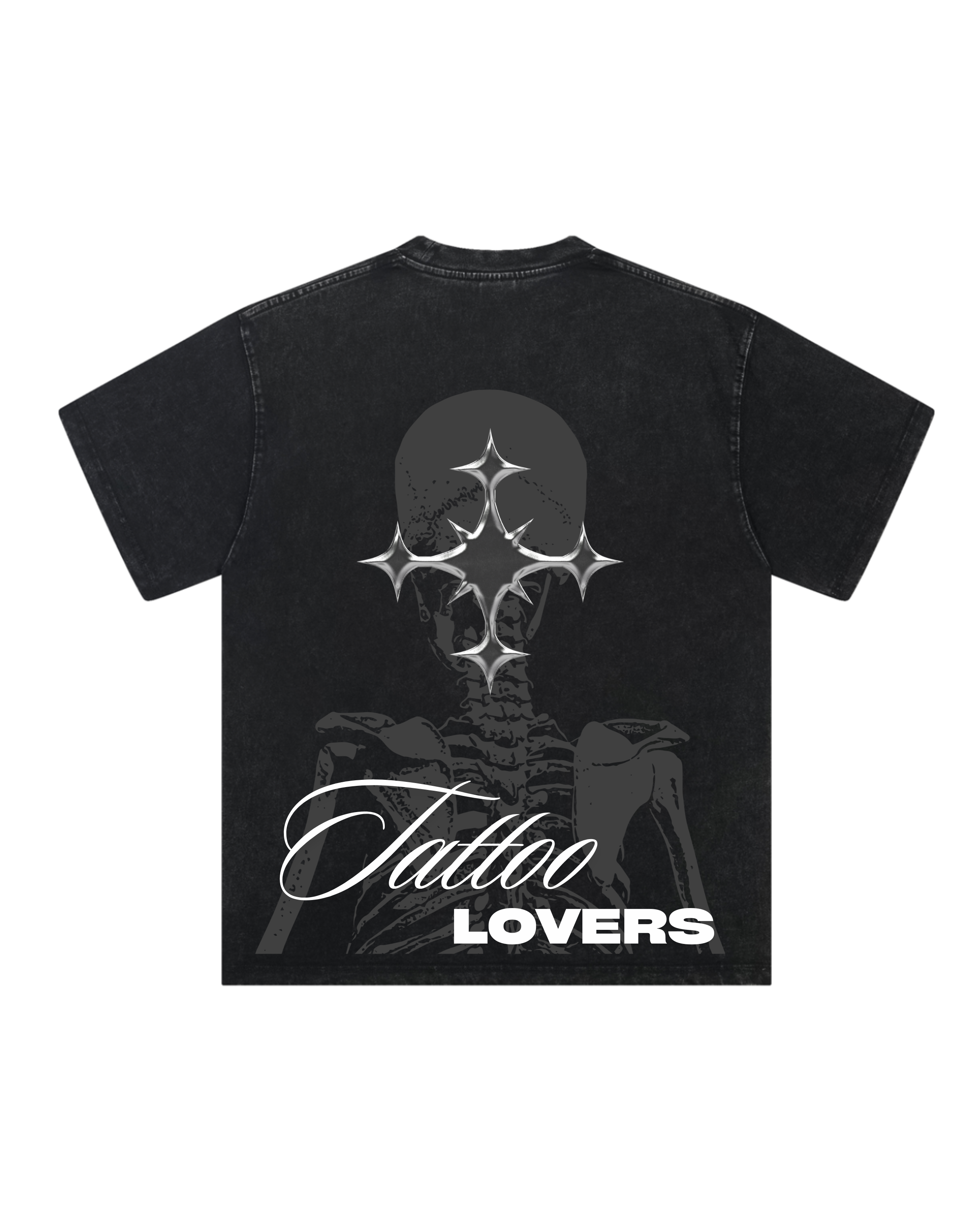 Skeleton Cross Back Print T-Shirt
